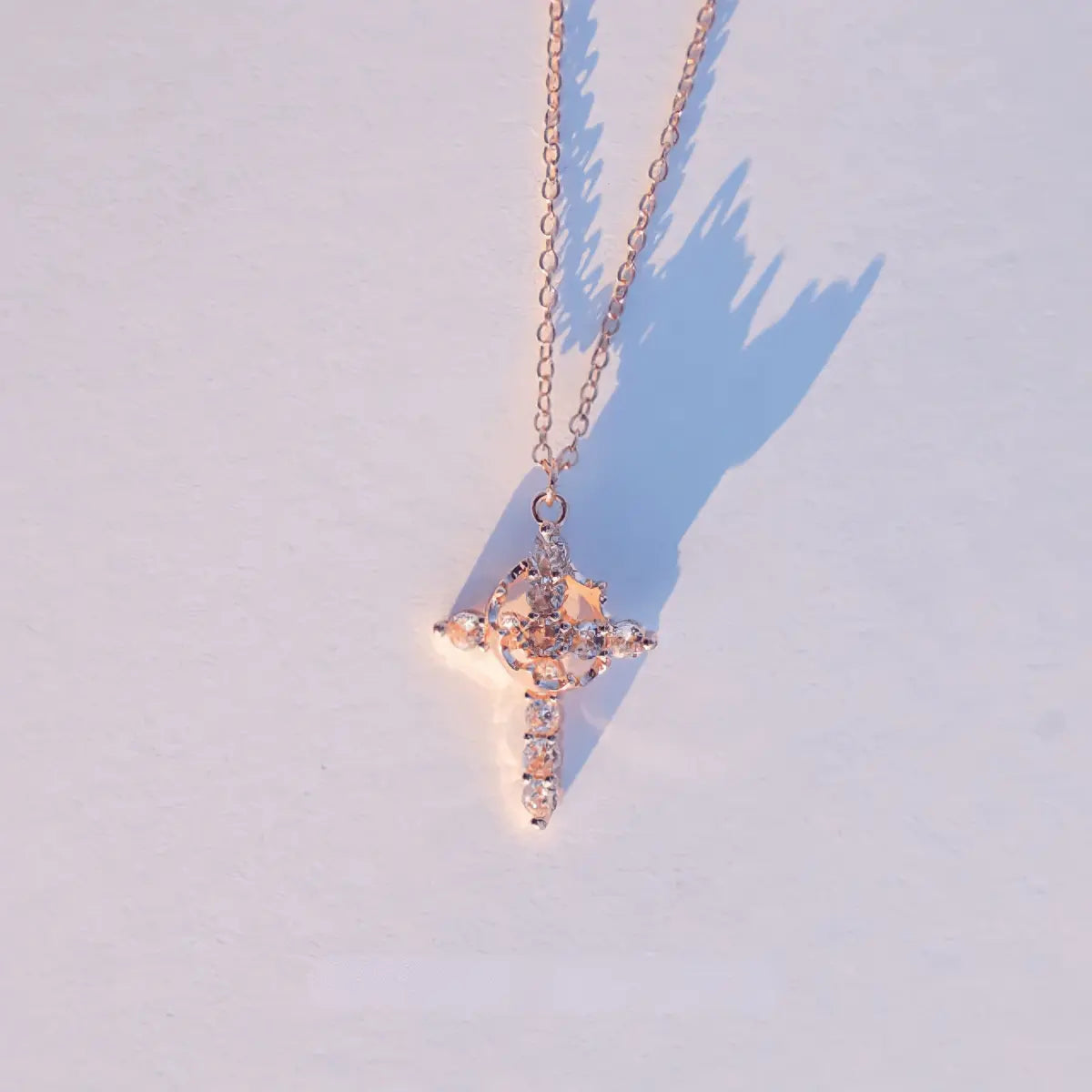 CROSS & CROWN NECKLACE